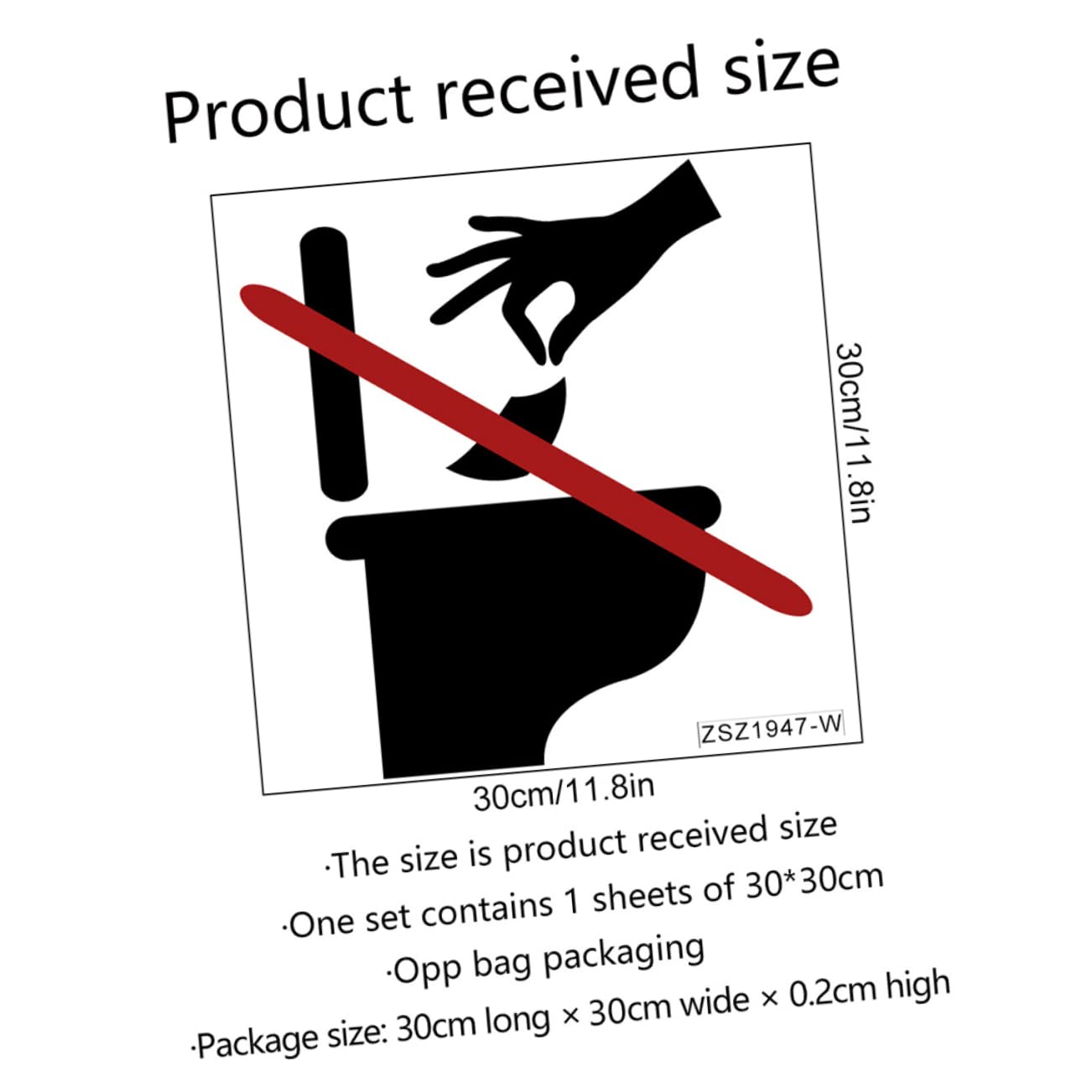 SOLUSTRE 2 Sheets Adhesive Toilet Lid Sign Sticker Removable Bathroom Sign Decal for Toilets Easy to Reminder for Restroom Etiquette