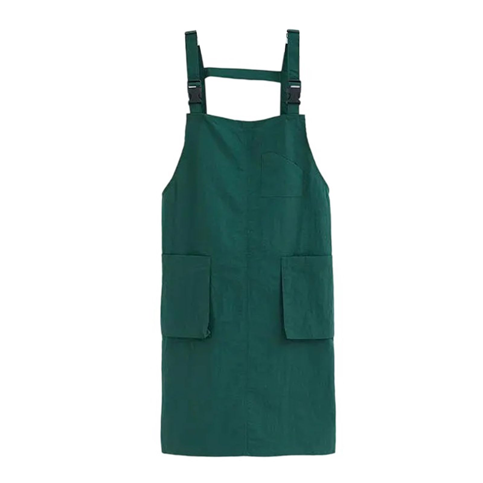 Buxuaaaa Women's E Buckles Pinafor Color Waterproof Apron For With Pockets For Cooking Gardening And Barber Us Barber Apron