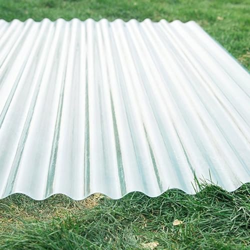 Láminas de betún corrugado para techos de cocheras y edificios de 1,5 mm de grosor, paneles de luz diurna, transparentes, resistentes a la lluvia, azulejos de repuesto (0,9 x 1,5 m, 2 unidades)