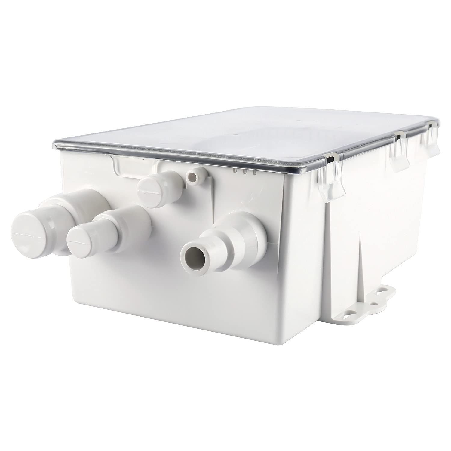 FreeTec Boot Marine Duschwanne Pumpe Drain Einlässe Ablauf Kit System Duschsumpfpumpensystem Bilge 12V 750 GPH Multi Port Drain Box