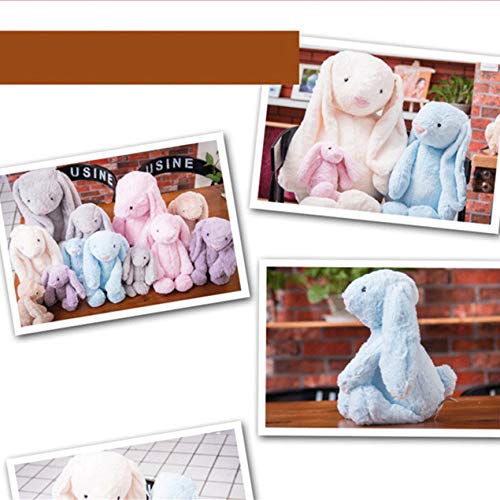 Knuffel Knuffel Konijn Pop Baby's Slapen Metgezel Schattige Pluche Lange Oor Konijn Pop Kindercadeau - Grijs - Afbeelding 4