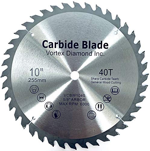 Alskar Diamond Wsb 10 Inch 40 Teeth Tct General Purpose Hard & Soft Wood Cutting Circular Saw Blade (10 Inch 40 Teeth) #TOP13