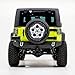 Restyling Factory -Heavy Duty Rock Crawler Rear Bumper With 2'' Hitch Receiver-Textured Black for 07-18 Jeep Wrangler JK