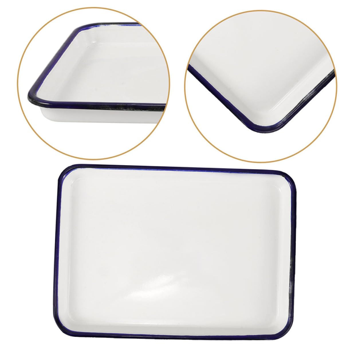 SOLUSTRE Bandeja Para Hornear Esmaltada Bandeja Para Hornear Antiadherente El Horno De Cocina