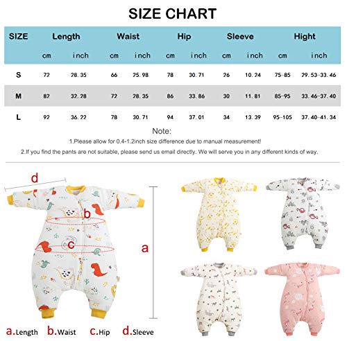 Maeau Slaapzak kinderen babyslaapzak met benen baby pyjama winter pyjama baby winter baby winterslaapzak jongen meisjes… - Image 5
