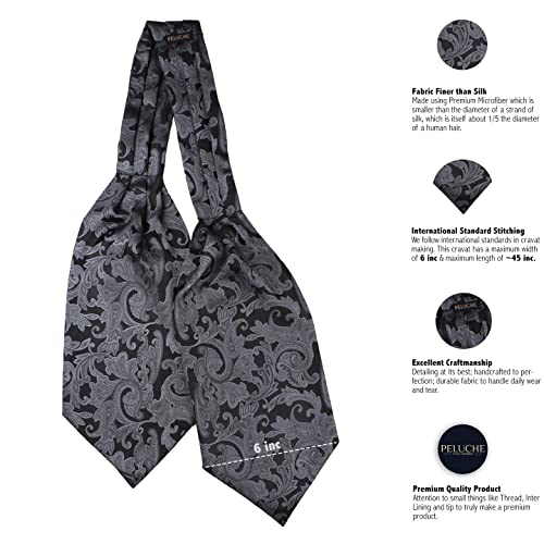 Image of Peluche Stunning Alley Black Cravat for Men