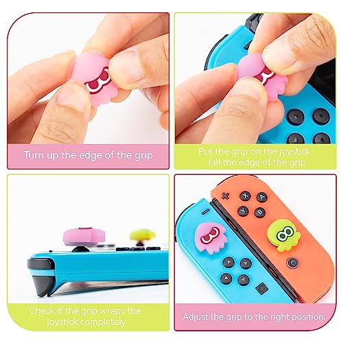 Grips Joycon de silicona para Nintendo Switch - Pack de 4 tapas de joystick Splatoon 5