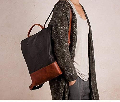 Leather backpack, anti-theft backpack, black and brown backpack, handmade backpack, safe backpack