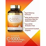 Carlyle Vitamin C 1000mg with Bioflavonoids | 250 Caplets | with Rose HIPS | Vegetarian, Non-GMO, Gluten Free Supplement - Image 4
