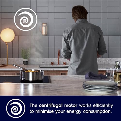 Image of Electrolux 60cm Straight Glass Chimney for up to 180 sqft Kitchen, AutoClean, UltimateTaste 500, Black, ECC6681G