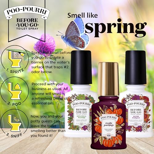 poo-pourri before-you-go toilet spray spring 2 oz variety pack maple pumpkin blush florals and botanical waters