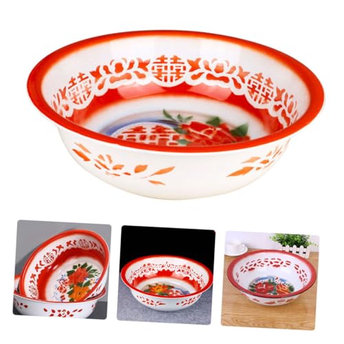 Cuenco de esmalte vintage para hacer masa y repostería casera 6