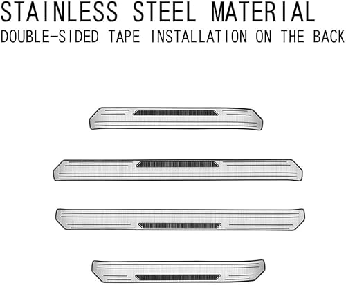 Miniatura 4 de APEXRA Protector de placa protectora de rayones para umbral de puerta de automóvil, para Toyota Prius 2023 2024, accesorios de cubierta de acero