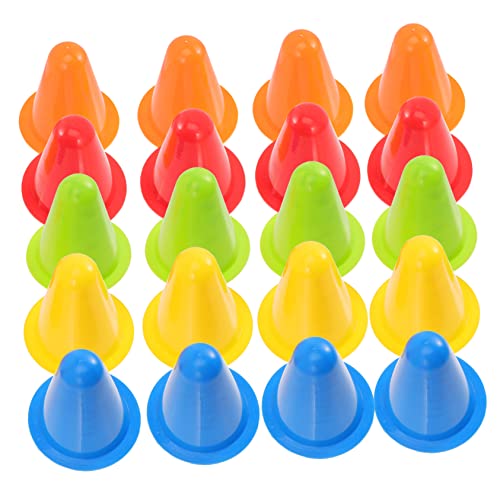 TOYANDONA 25Pcs Bright Sports Marker Cones for Agility Training Roller Skating and Outdoor Activities Stable Flat Bottom Design for Obstacle Courses and Practice Games