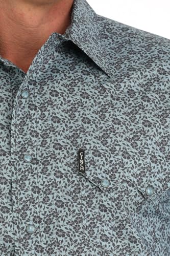 Cinch Men's Green Print Modern Fit Long Sleeve Button Down Shirt2