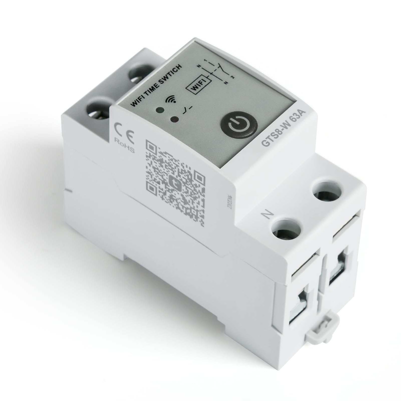 Jadeshay Commutateur Wifi Minuterie Intelligente Wi-Fi Horloge Modulaire Connectée WiFi Contrôlable à Distance via Tuya APP AC220V 4P 63A