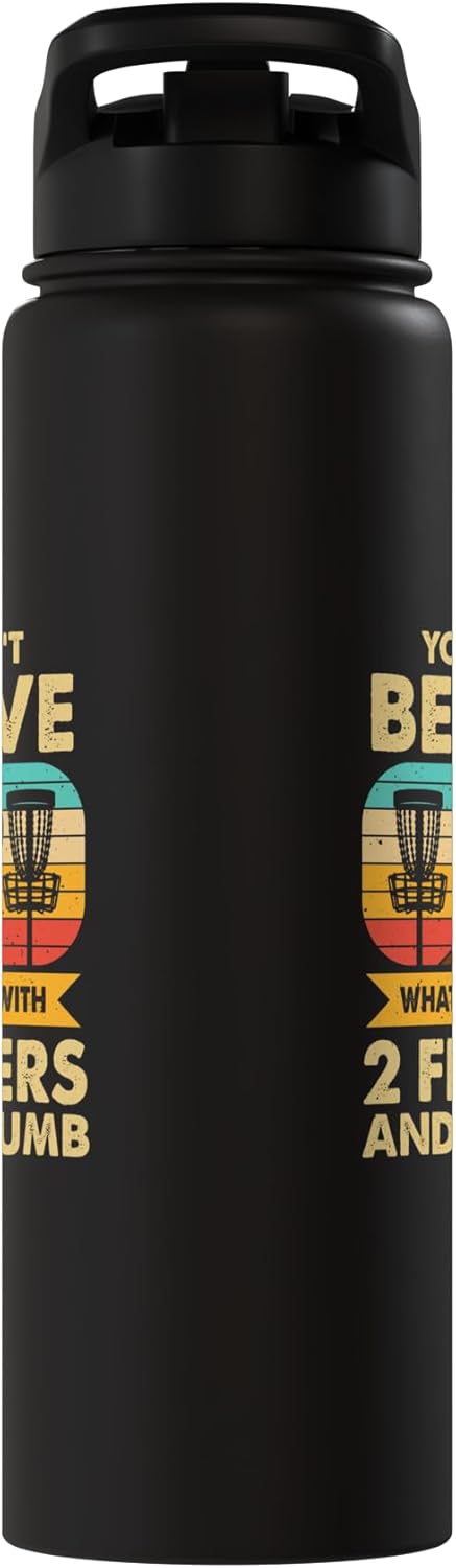Funny Disc Golf Meme Stainless Steel Insulated Water Bottle