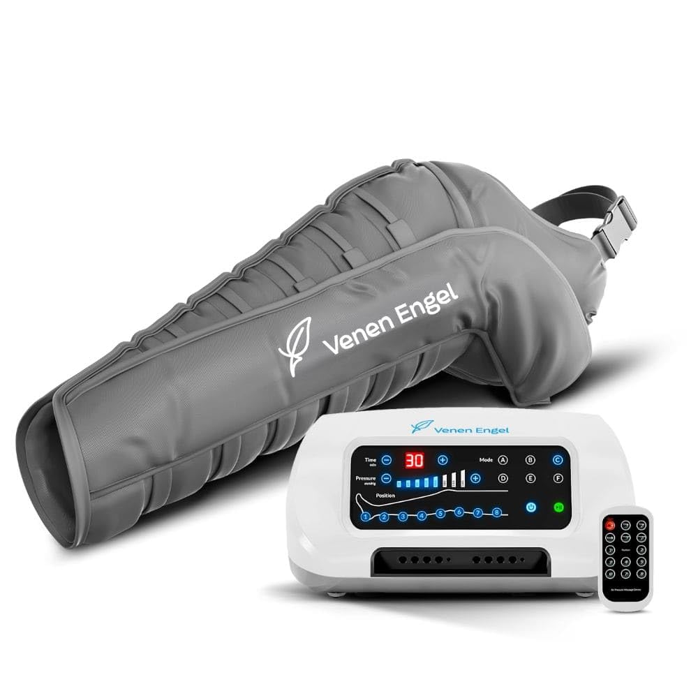 Venen Engel 8 Premium mit Lymph-Flow Arm für den rechten Arm - 8 Luftkammern 6 Massageprogramme fördert die Durchblutung Arme Massagegerät Druckwellen-Massage