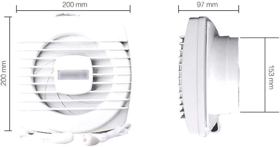 Cable Fan，6 inch Exhaustng Reversible Airflow Wall Mounted Ventilation Fan for Vents