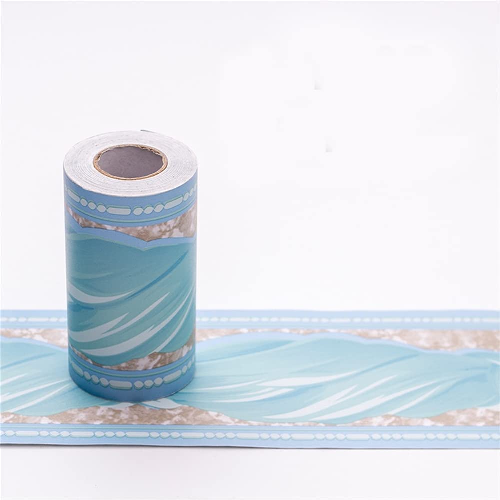 Lyhydma 14 Wallpaper Border 10M/Roll Self Adhesive Waterproof Waist Lines Wallpaper Bathroom Skirting Line Decor Baseboard Corridor Floor Borders Sticker(14)
