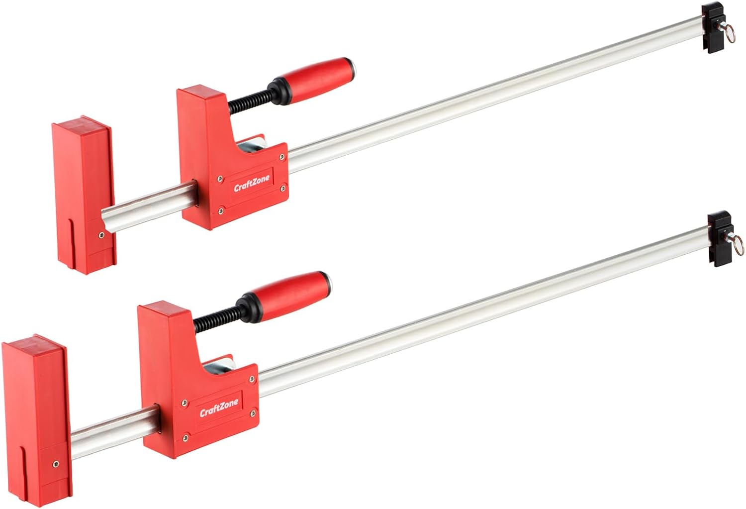 2-Pack 36" Parallel Clamps Bar Clamps for Woodworking F Bar Clamp with 1500 lbs Load Limit 3-7/8" Throat Depth High-Precision Carbon Steel Wood Clamps for Woodworking Metal Working