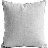 座布団カバー 1枚セット55 59 リネンっぽい クッションカバー AYO 北欧 おしゃれ 綿麻 無地 ソファ背当て 装飾枕カバー(ライトグレー,55x59cm-1枚)
