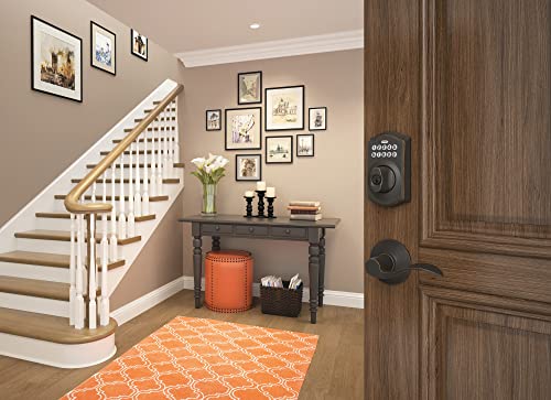 Schlage Be365 V Cam 716 Camelot Keypad Deadbolt, Electronic Keyless Entry Lock, Aged Bronze #TOP2