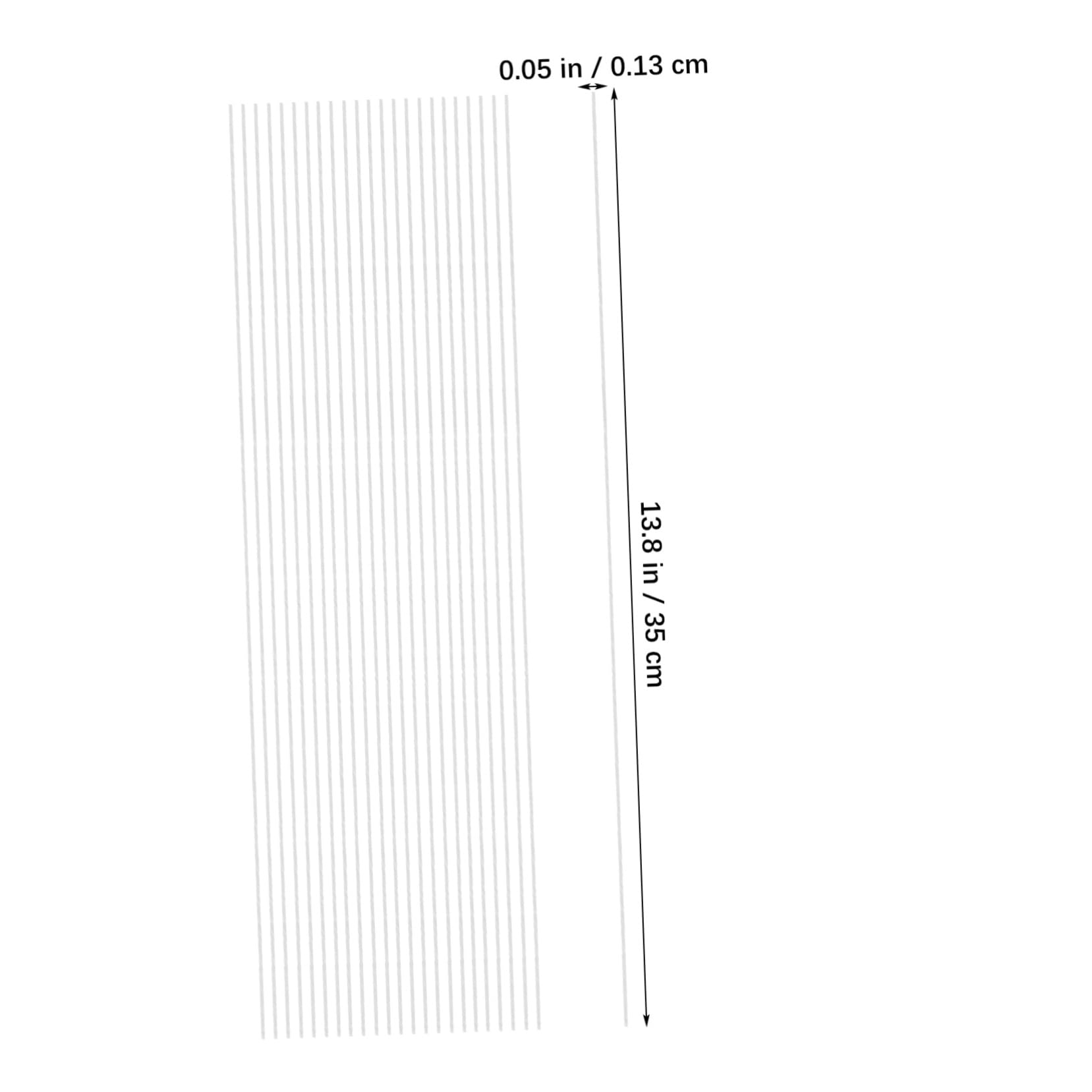 Uonlytech Flexible Iron Floral Wires 100pcs White Wire Stems for Flower Arrangement