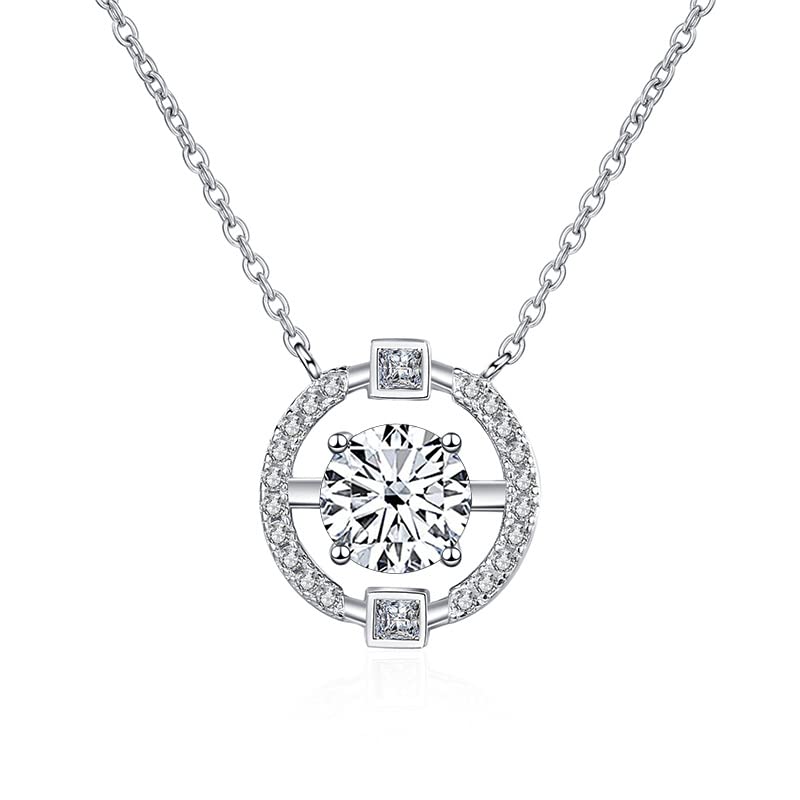 Collier Moissanite Idée Cadeau Saint-Valentin Chaîne Argent