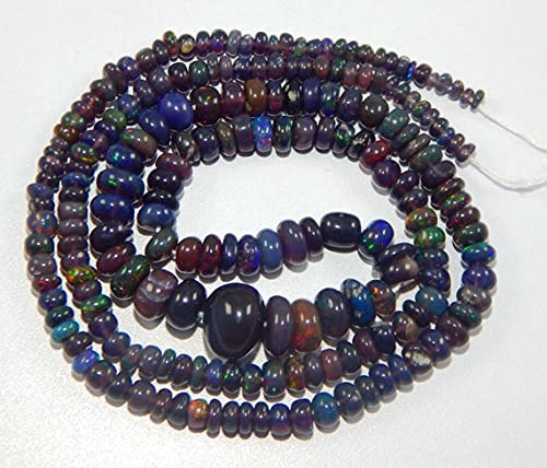 Perles opale noire naturelle éthiopienne pour remplacer vos pierres de colliers cassés