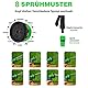 kitway-my Flexibler Gartenschlauch wasserschlauch 100FT/30M, Gartenschlauch 3/4 zoll und 1/2 zoll, mit Schlauchhaken-8Funktion Sprühdüse Garden hose, Grün