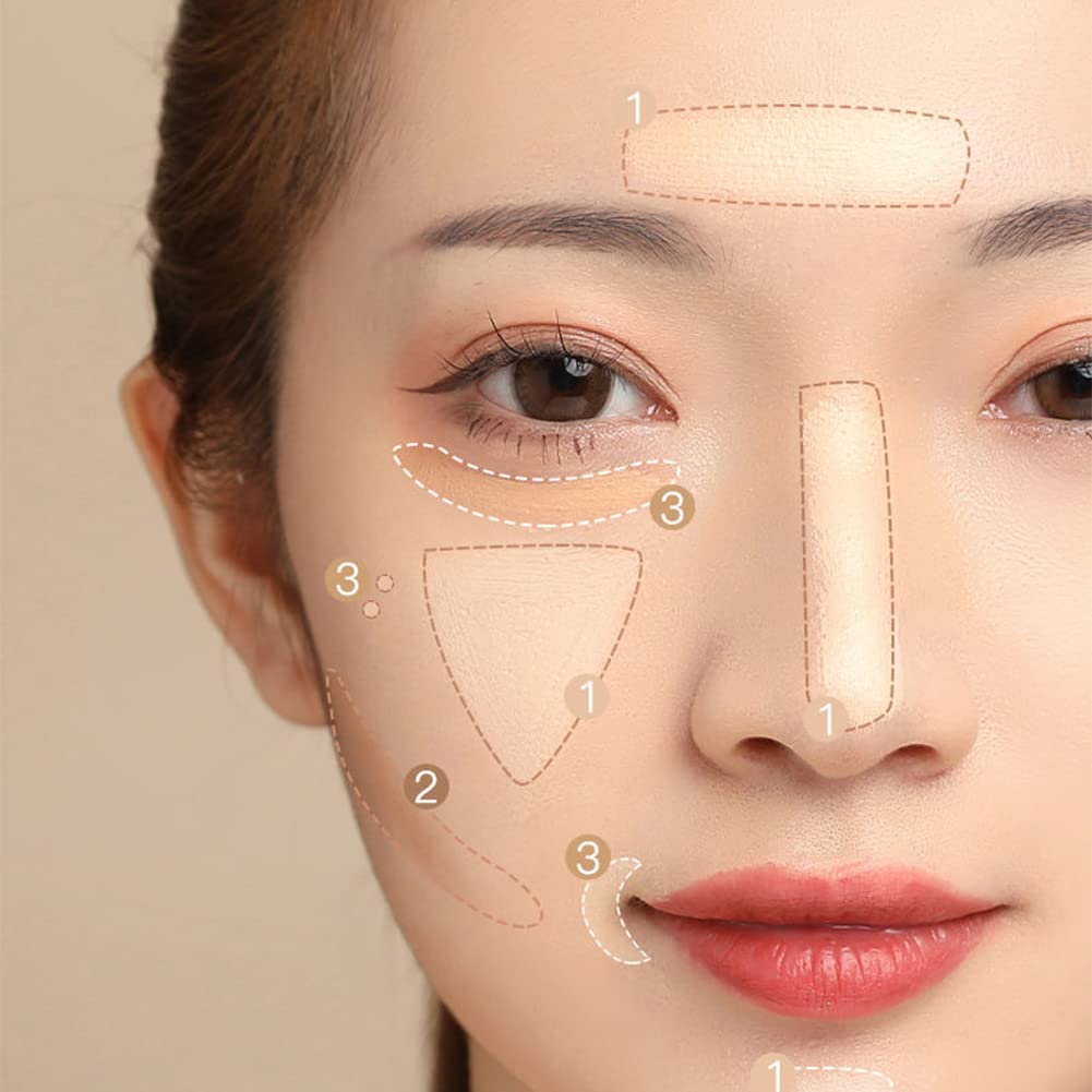 Full Cover Concealer Palette,Tri-Color Concealer Make Up,Corrects Dark Circles Red Marks Scars& Softens Fine Lines,Highlight Contours Waterproof Long Lasting Concealer Matte Foundation : Beauty & Personal Care