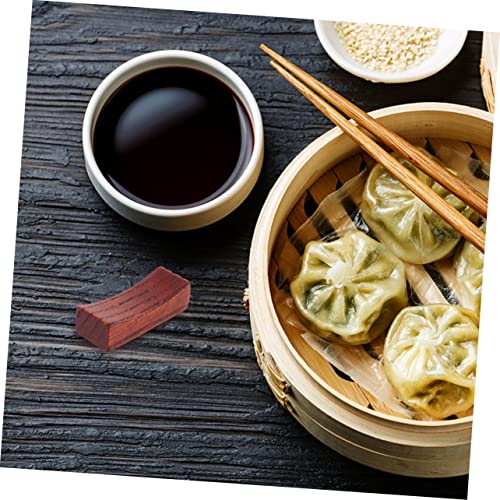 Hoement 10Pcs Wooden Chopstick Rest Wood Vintage #TOP1