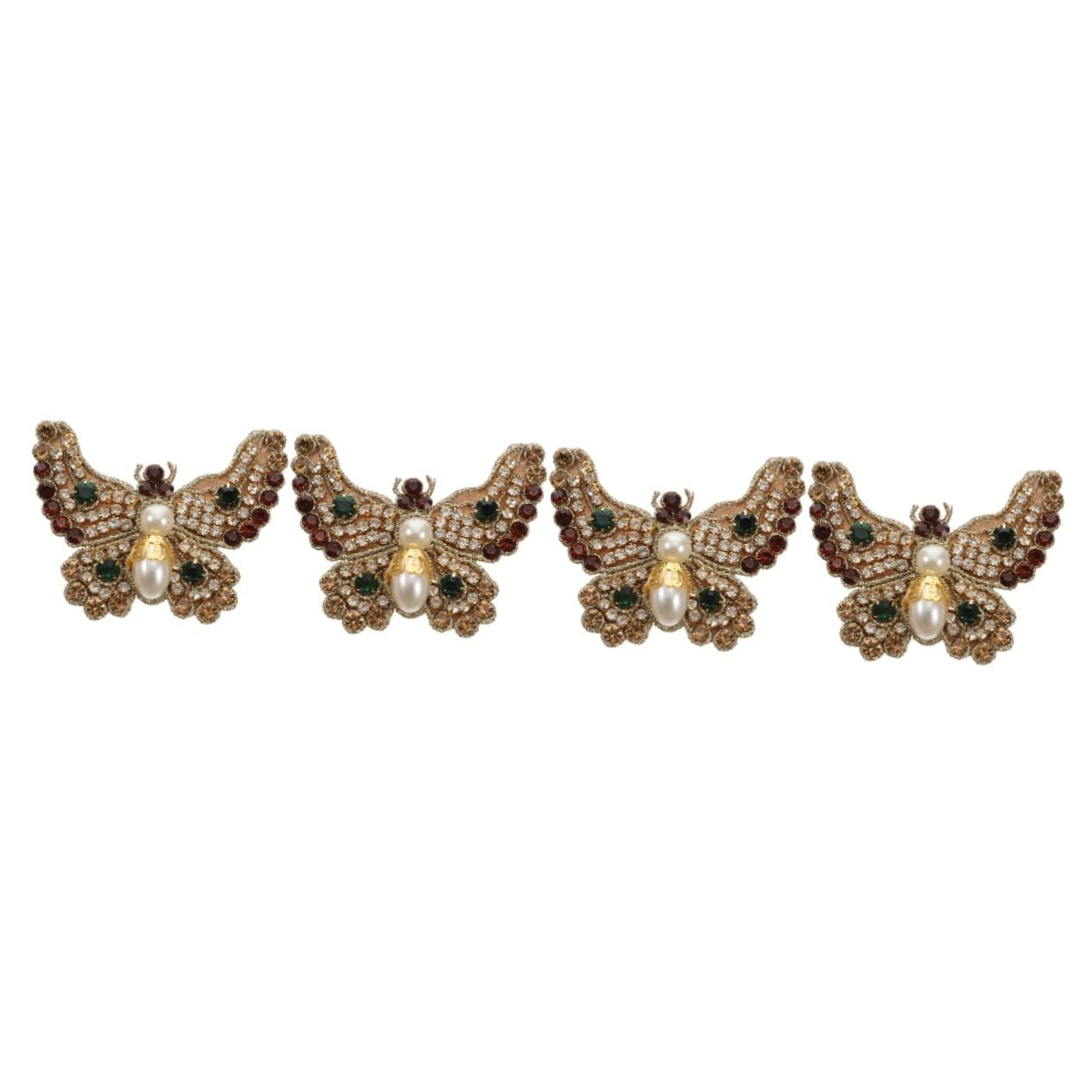 TEHAUX 4pezzi Termoadesiva Forma Di Farfalla Strass Per Abbigliamento e Decorazioni Patch Fai Da Te Per Giacche Cappelli e Scarpe