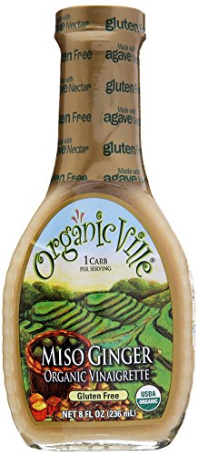 Organicville, Organic Vinaigrette Dressing, Miso Ginger, 8 oz