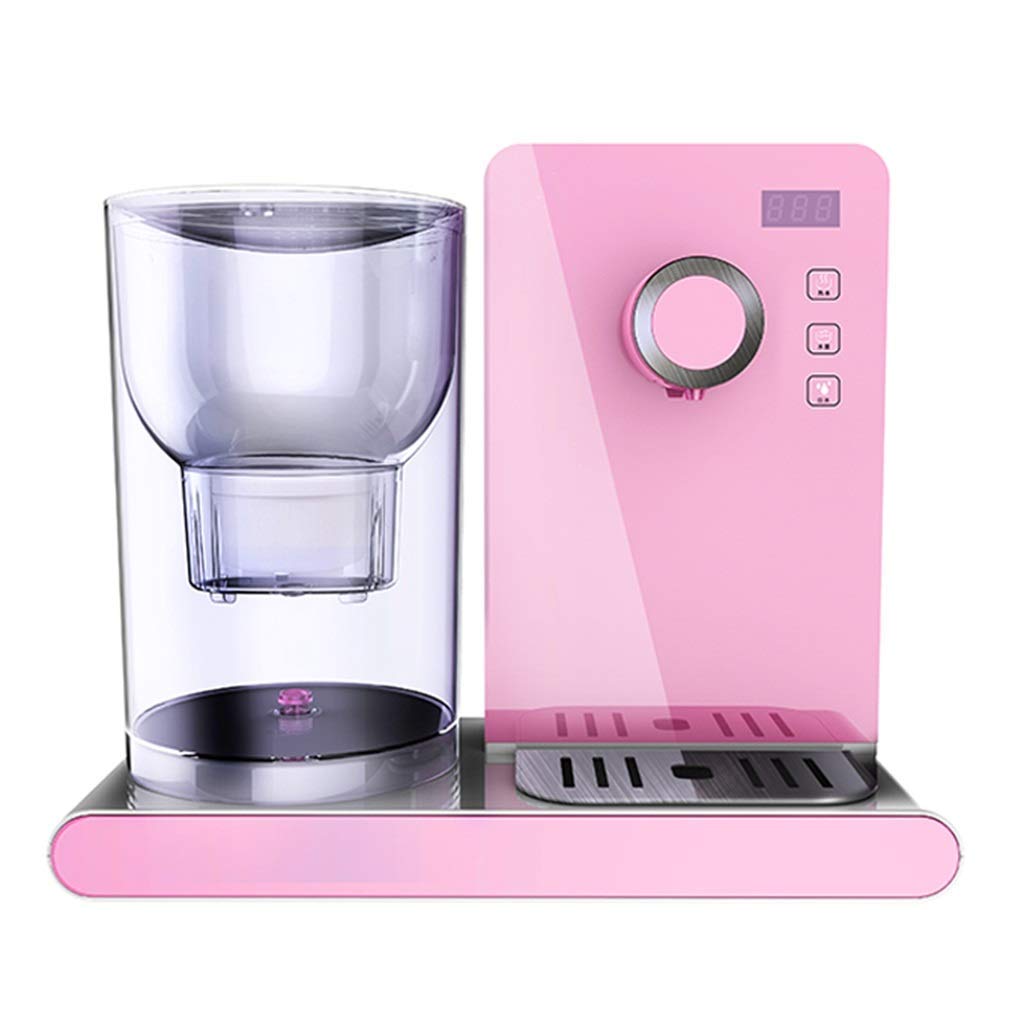 Distributori di acqua calda Distributore d'acqua da tavolo piccolo Distributore d'acqua istantaneo Macchina per latte caldo, 3 secondi caldi (Colore : Nero, Dimensioni : 39 * 33 * 16,5 cm) (Rosa 39