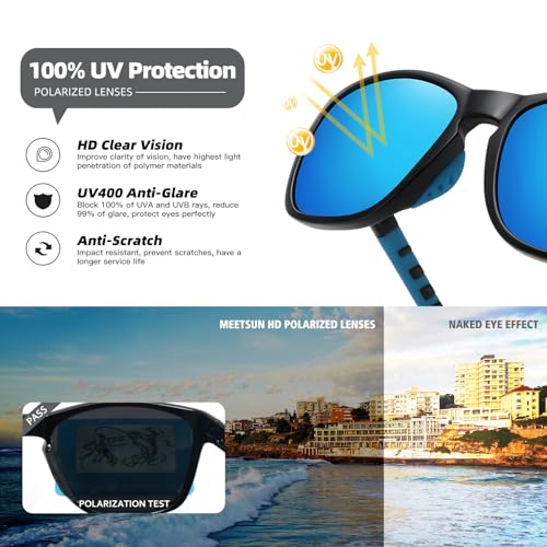 Image of MEETSUN Polarized Sports Sunglasses for Women Men Driving Running Cycling Fishing Sun Glasses UV400 Protection