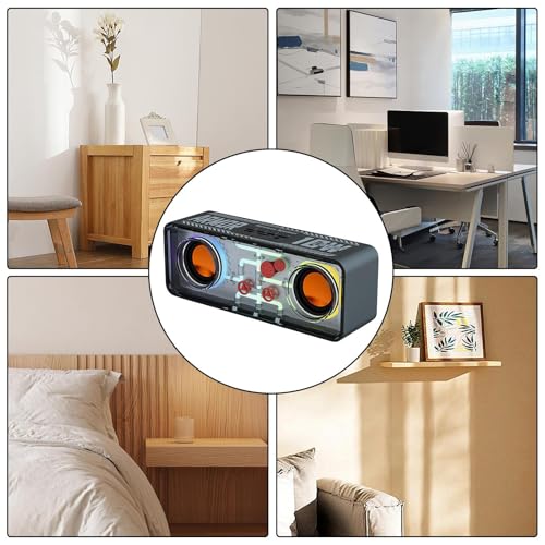Haut-parleur portable transparent double puissance acoustique et jeux de lumières intégrés - 4