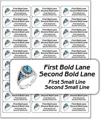 Jewelry Personalized Return Address Mailing Shipping Labels, Gift Sticker, Business Card, Thank You Message, Web Site Advertising, Personal Information (Label-03, 450 Labels on 15 Sheets)