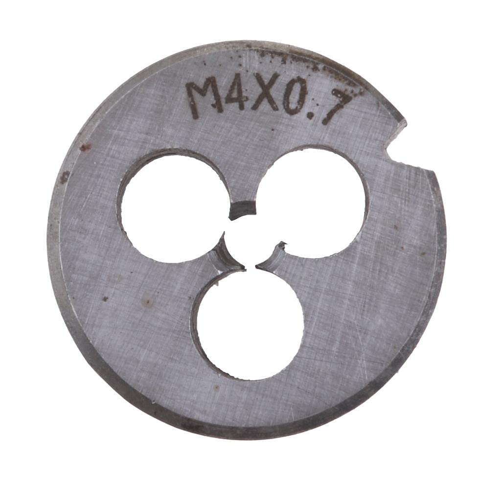 Neaxgeandx Silver, M4 Metric Tap Die Hand Tools Threading Tools 3 Sizes For Choosing M4, Silver