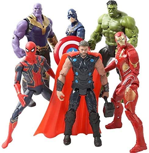 Superhero Adventures Ultimate Super Hero Set - 6 PCS Action Figure Set - Superhero Action Figures - Children's Toys - Hero Suit Cake Topper - 6inch