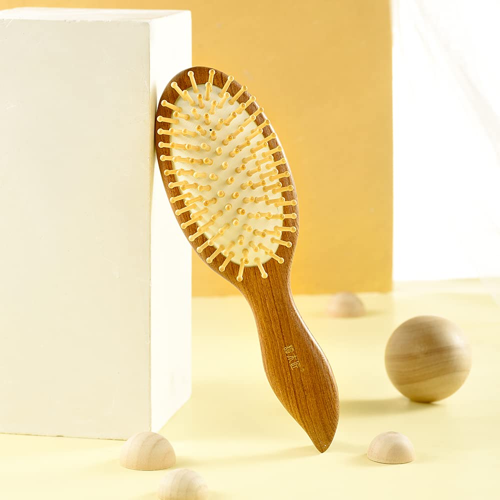 TAN MUJIANG Spazzola per capelli Iroko legno cuoio capelluto massaggio YM