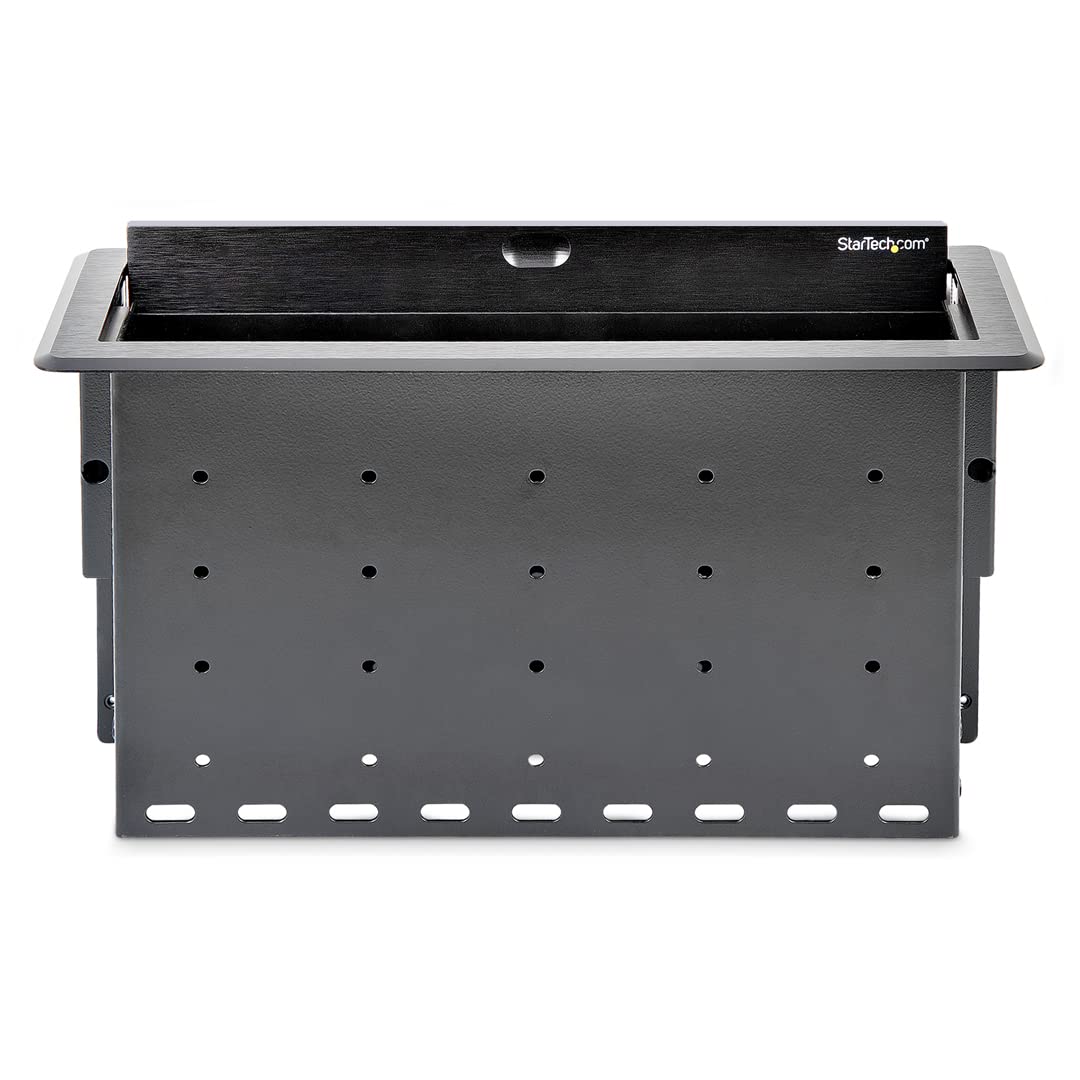 StarTech.com Box a doppio Modulo per Connettività sala Riunioni con gestione Cavi - moduli di Alimentazioni , Ricarica , A/V e Dock per PC Portatili | Due moduli di connettivita personalizzabili, Ideale per sale conferenze