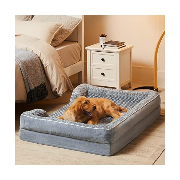 LNSSFFER Orthopedic Memory Foam Dog Bed for Large Dogs LNSSFFER Orthopedic Memory Foam Dog Bed for Large Dogs
