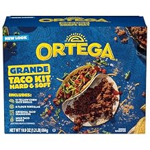 Ortega Grande Taco Kit, 12 Taco Shells & 8 Tortillas, Taco Seasoning and Taco Sauce