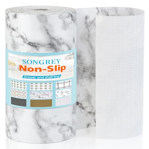 Songrey Non-Adhesive Shelf Liner & Cabinet Liner, 12" x 120"