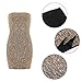 jascaela Womens Sequin Strapless Dress Sleeveless Tube Dress Prom Party Sexy Mini Bodycon Dress Gold