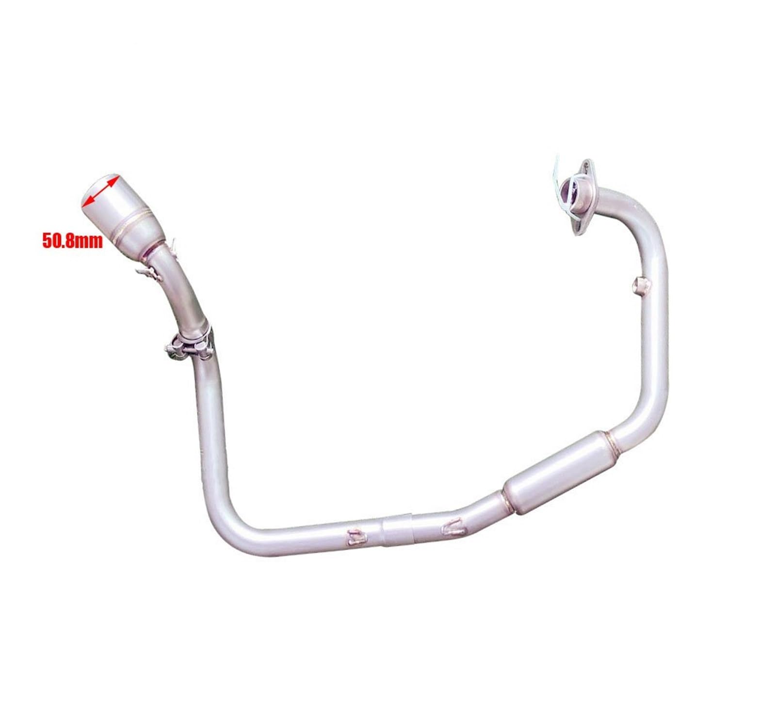 Tubo Di Scarico Moto Scarico Modifica Anteriore Metà Collegamento Tubo Collegamento 51mm Silenziatore Slip-On Per Benelli Per TNT125 Per TNT135 2017-2022 Scarico Moto