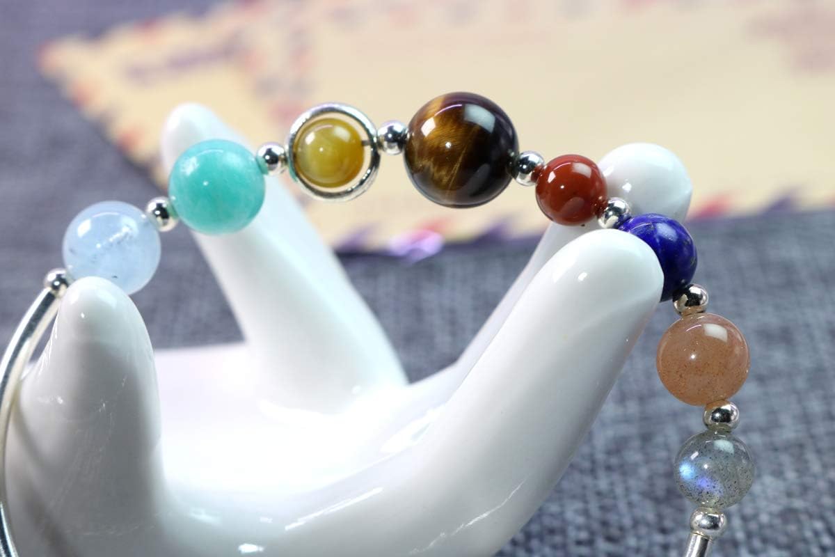 Jan&Dee Natural Crystal 925 Silver Solar System crystal bracelet