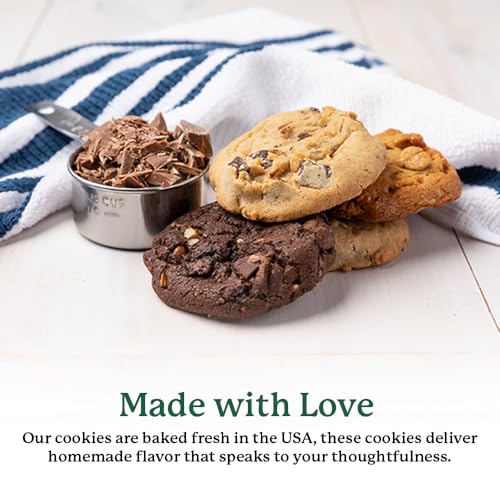 Gold Valentine’s Day Cookie Gift Box with Ribbon – 9 Freshly Baked Gourmet Cookies – Perfect Sweet Treats for Loved Ones - Image 4